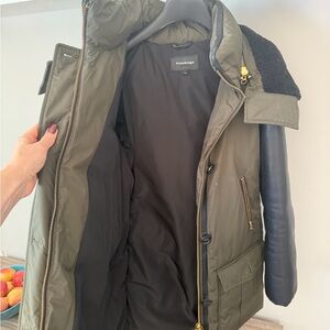 Mackage Duck Down And Shearling Hood Jacket, M